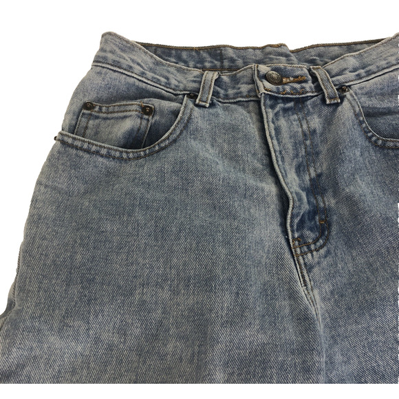 Vintage 80s Women's Jordache Mom Jeans 26x29 High Waist Tapered Leg Blue Denim - Picture 6 of 11